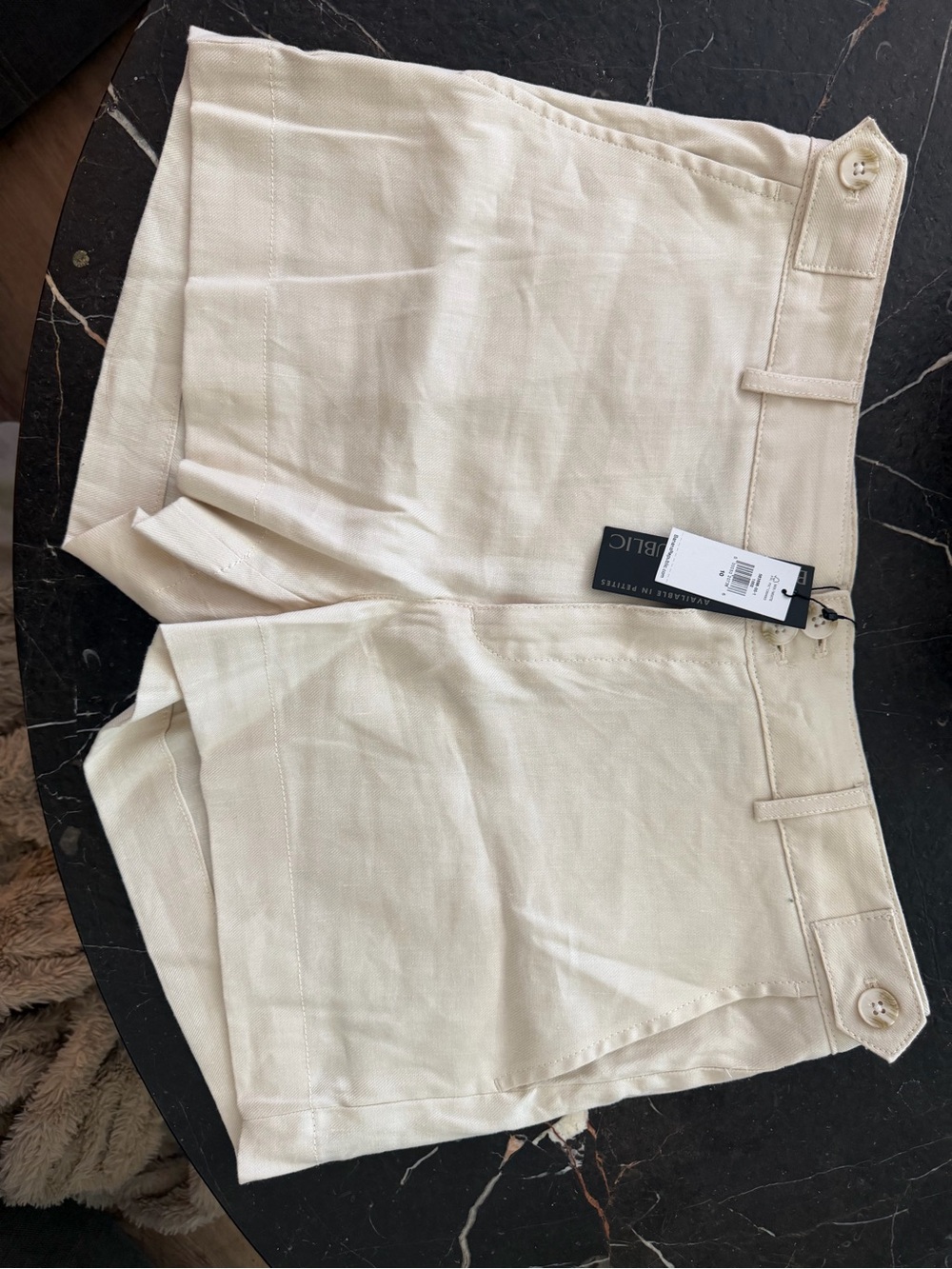 Banana Republic Cream High-Waist Women's Shorts